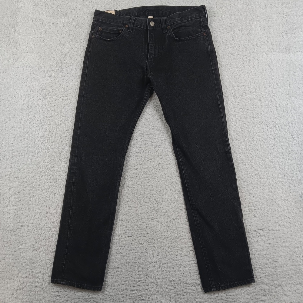 J.Crew Jeans 484 Mens 31x30 Black Japanese Kaihara Denim Slim Fit Style 484